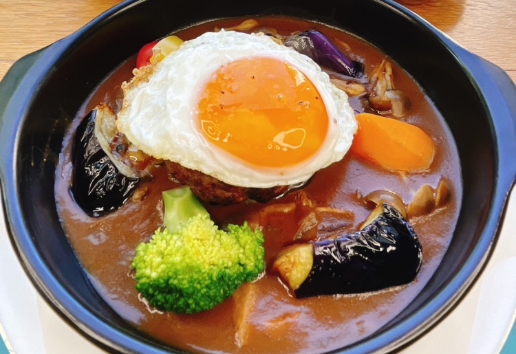 お月見煮込みハンバーグ