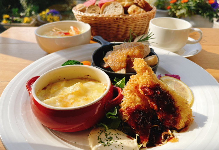 地元食材を使った「春のよくばりランチプレート!」